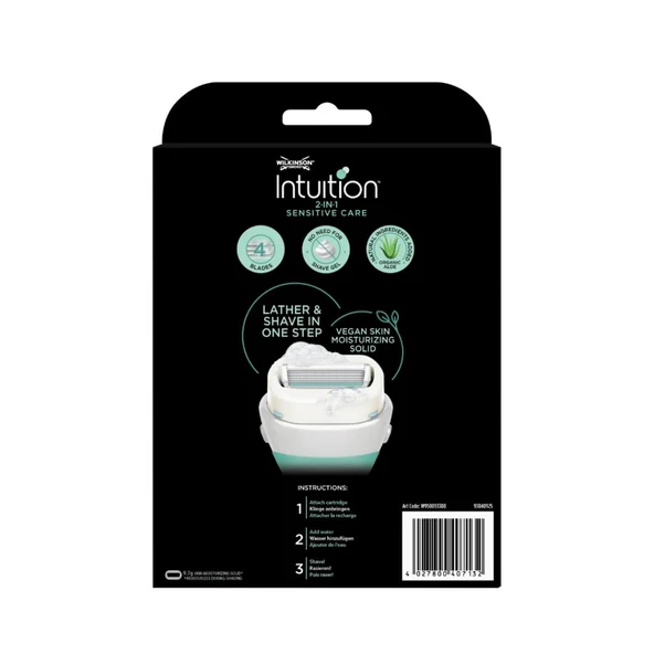 Wilkinson Sword Intuition Sabunlu 4 Bıçaklı Tıraş Bıçağı Sapı + 3 Yedek Başlık - Resim 2