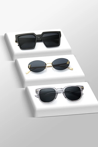 UNISEX GÜNEŞ GÖZLÜĞÜ 3'LÜ SET