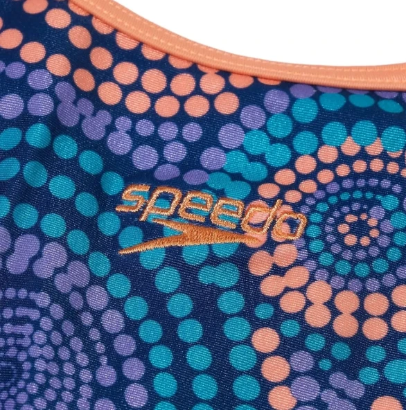 Speedo PT Twinstrap Kız Çocuk Yüzücü Mayosu Mavi-Pembe - 8