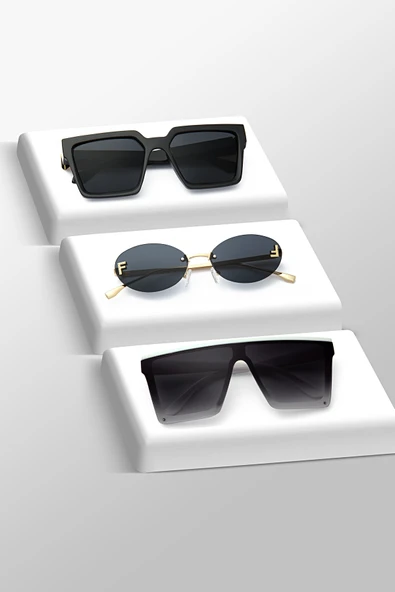 UNISEX GÜNEŞ GÖZLÜĞÜ 3'LÜ SET