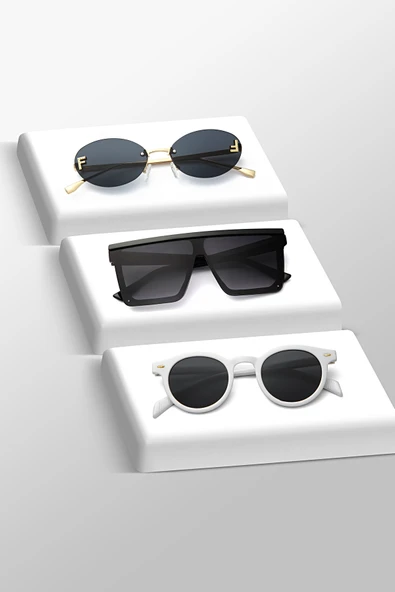 UNISEX GÜNEŞ GÖZLÜĞÜ 3'LÜ SET