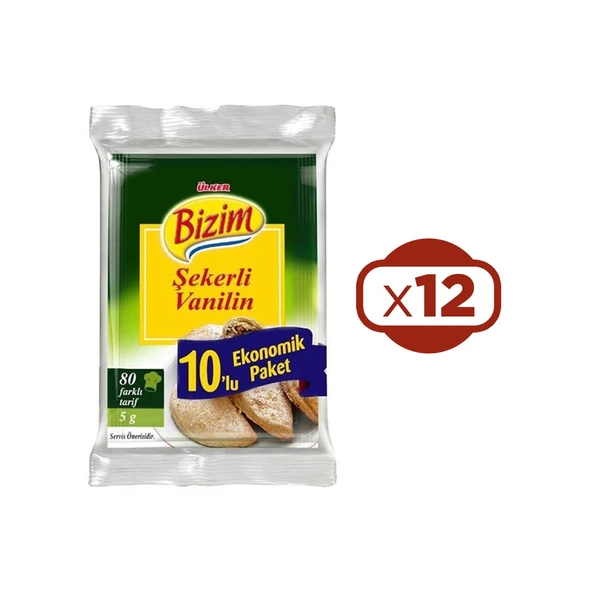 Bizim Mutfak Şekerli Vanilin 10 lu x 12 Adet - 1