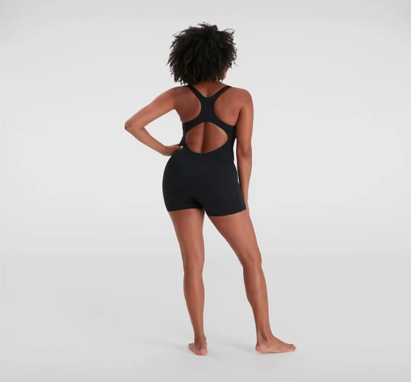 Speedo Eco Endurance Legsuit Kadın Yüzücü Mayosu Siyah - 7