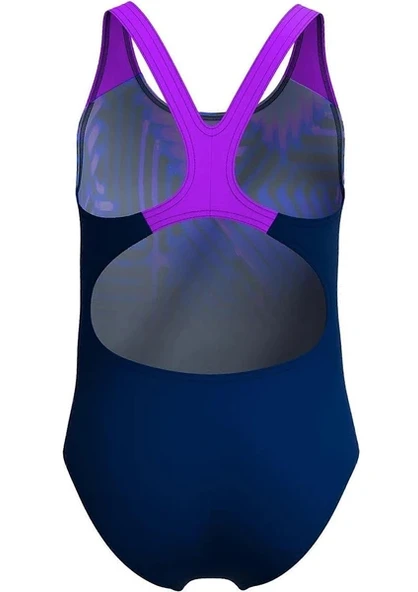 Speedo Digital Baskı Kız Çocuk Yüzücü Mayosu Pembe-Mor - 7