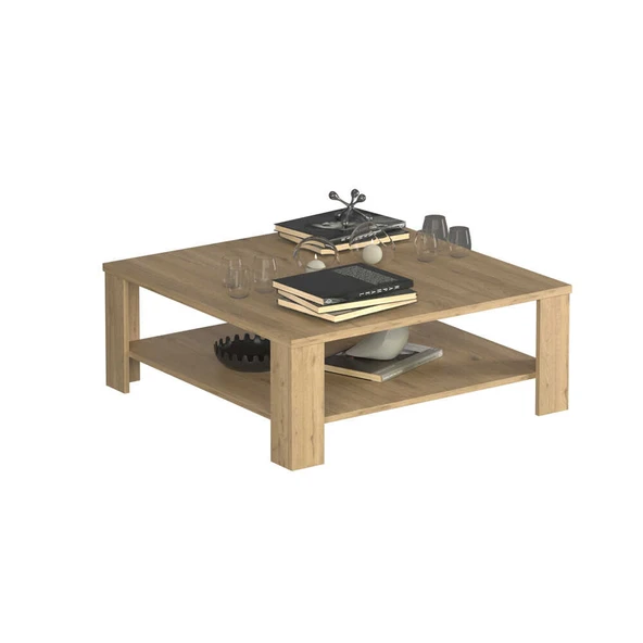 New Line Kare Orta Sehpa - Florida Meşe 90x42x90 cm - Resim 2