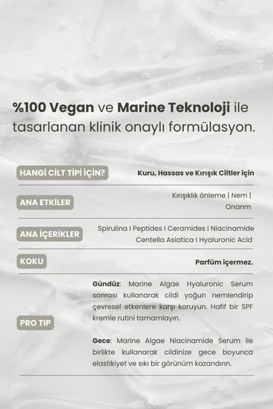 Matsu Marine Algae Bariyer Onarıcı Ve Besleyici Peptit Yüz Kremi 50 ml - Resim 4