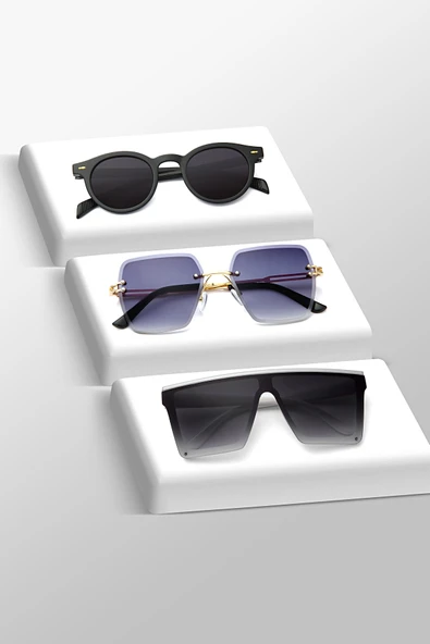 UNISEX GÜNEŞ GÖZLÜĞÜ 3'LÜ SET - 1