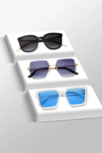 UNISEX GÜNEŞ GÖZLÜĞÜ 3'LÜ SET