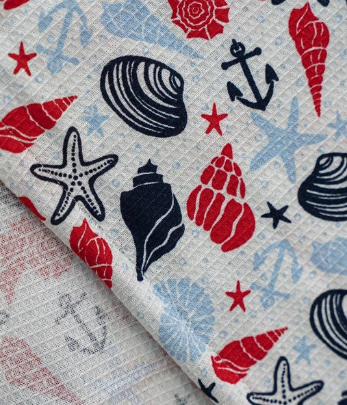 Cotton Collection Çift Kişilik Pike Deniz - 3