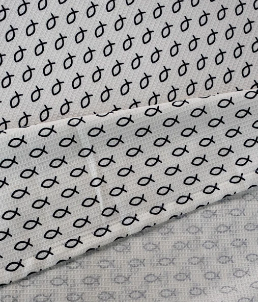 Cotton Collection Tek Kişilik Pike Balık - 2