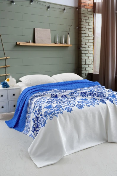 Cotton Collection Tek Kişilik Pike Tulip