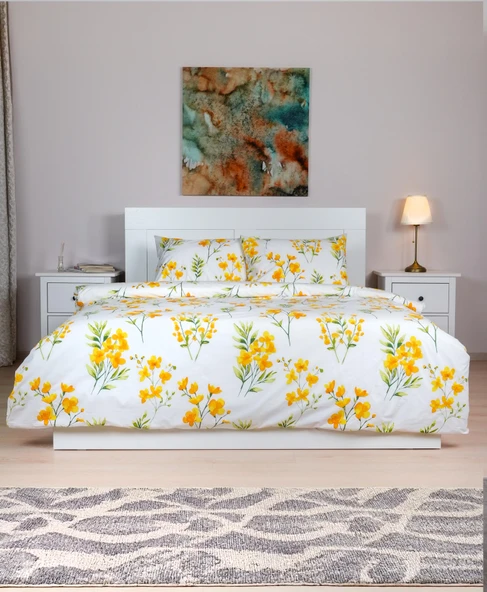 Cotton Collection Çift Kişilik Nevresim Seti Daisy