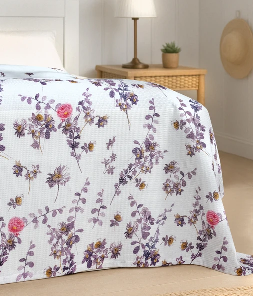 Cotton Collection Tek Kişilik Pike Flora - 2