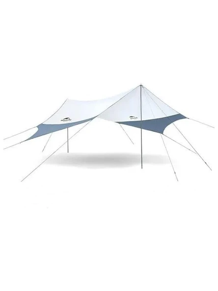 Naturehike Hexagon Sunrise Canopy 5.2x4.6 mt Tarp [Güneş ve Rüzgar Koruma Tentesi] Grey/Blue - 1