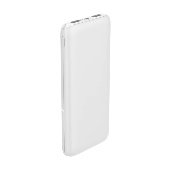 Led Ekranlı Slim 10000mAh Powerbank Taşınabilir Şarj Cihazı Type-C / 2 USB / 3 Port Çıkış / Output 2.1A Beyaz - 2