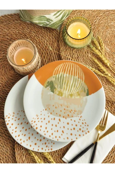 Hisar Ihlara 2 li Porselen Pasta Tabağo 21 cm ürün görseli 1