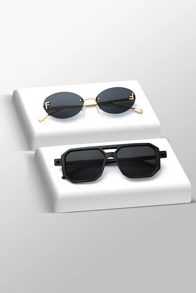 UNISEX GÜNEŞ GÖZLÜĞÜ 2'Lİ SET ürün görseli