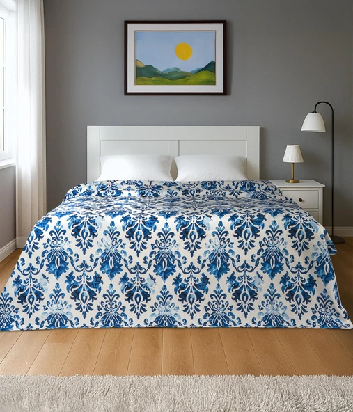 Cotton Collection Çift Kişilik Pike Akdeniz