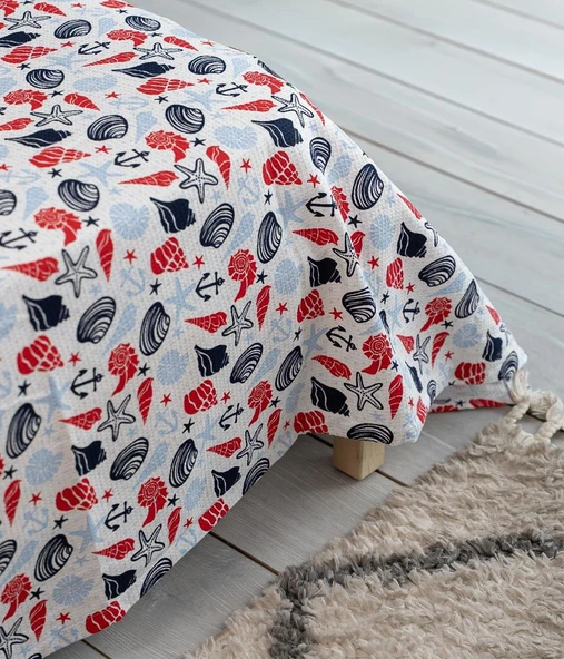 Cotton Collection Çift Kişilik Pike Deniz - 2