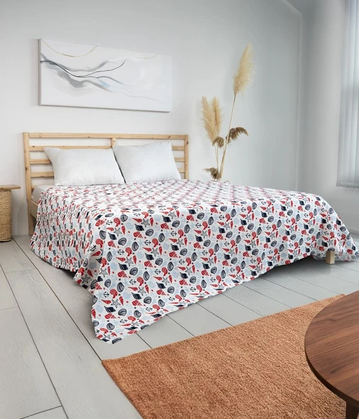 Cotton Collection Çift Kişilik Pike Deniz