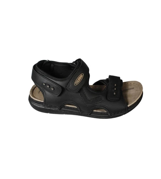 YAZKIŞ ErkekSiyah Cırtlı Sandalet - 3