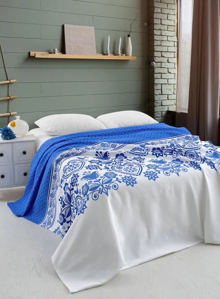 Cotton Collection Çift Kişilik Pike Tulip