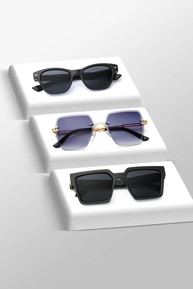 UNISEX GÜNEŞ GÖZLÜĞÜ 3'LÜ SET ürün görseli