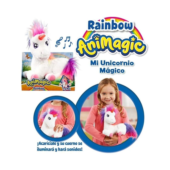 GOLI 256301 Animgic Parlayan Gökkuşağı Unicorn - Resim 4