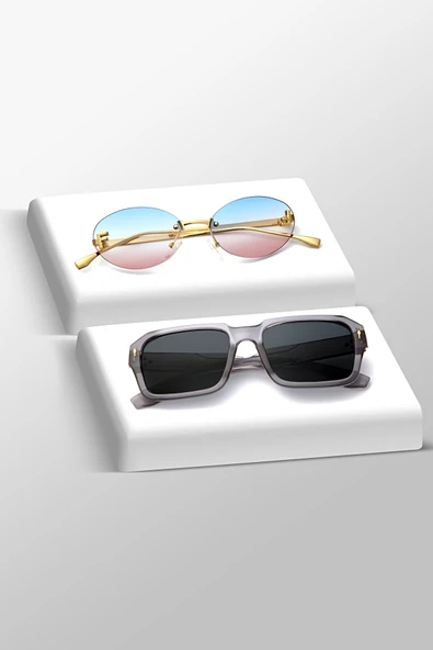 UNISEX GÜNEŞ GÖZLÜĞÜ 2'Lİ SET ürün görseli