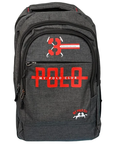 Temel My Polo Sırt Çantası Füme 8815