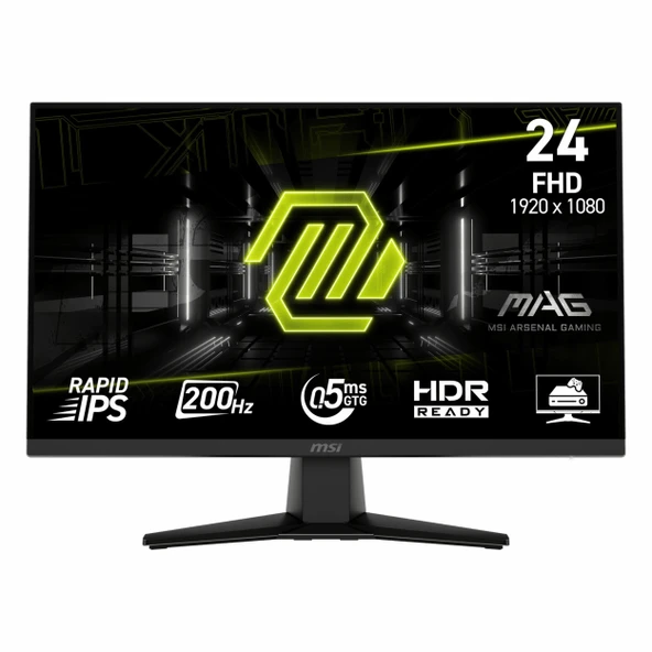 MSI MAG 242F 23.8" 200Hz 0.5Ms HDMI+DP HDR FullHD FreeSync IPS Vesa Monitör ürün görseli