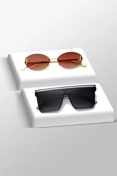UNISEX GÜNEŞ GÖZLÜĞÜ 2'Lİ SET - 1