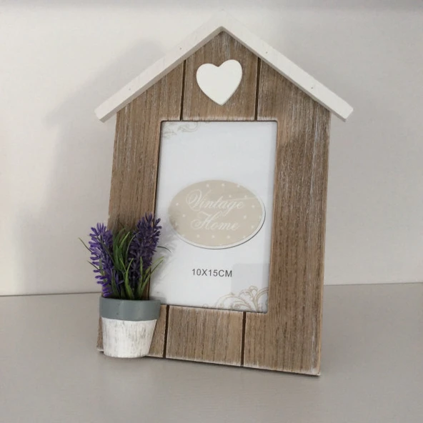 Çiçekli Ahşap Fotoğraf Çerçeve ürün görseli 1