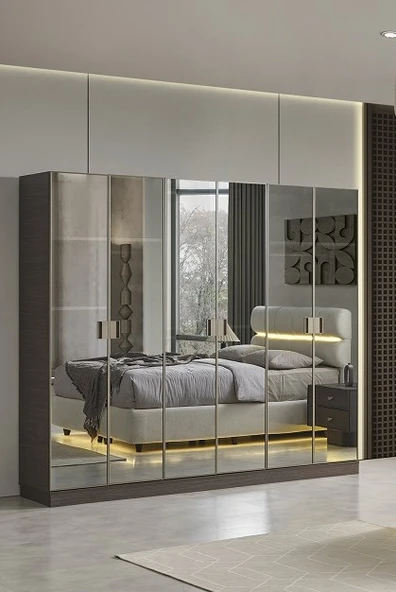 LINS MDF 6 KAPAKLI DOLAP ürün görseli 1