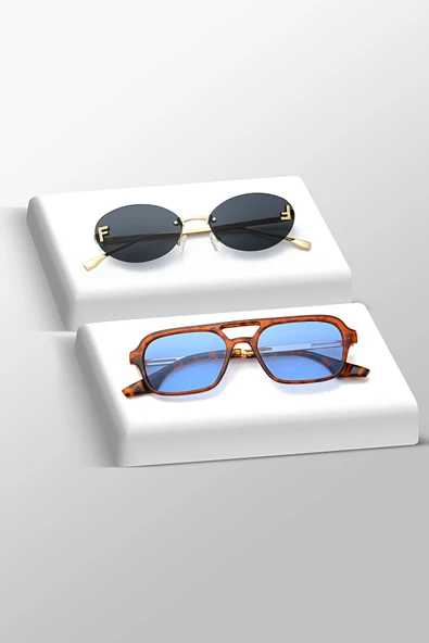 UNISEX GÜNEŞ GÖZLÜĞÜ 2'Lİ SET ürün görseli