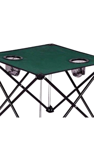 Katlanır Kamp Masası 47 Cm Yeşil - 3