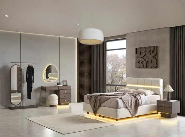 LINS MDF YATAK ODASI TAKIMI ürün görseli 1