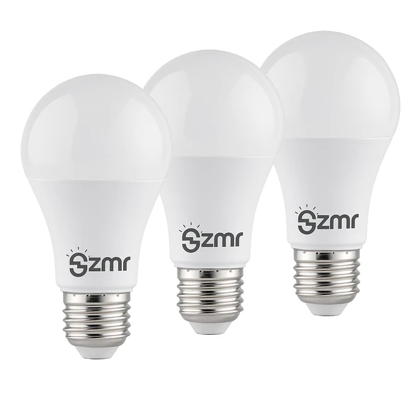ZMR 103/B.65 3'lü Paket LED Ampul 10W 3000K Günışığı E27 Duylu Enerji Tasarruflu Uzun Ömürlü - 2