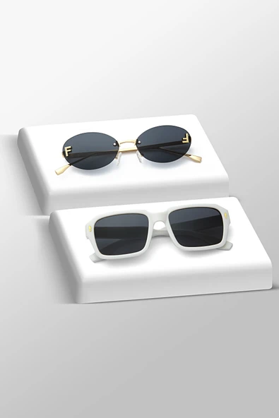 UNISEX GÜNEŞ GÖZLÜĞÜ 2'Lİ SET ürün görseli