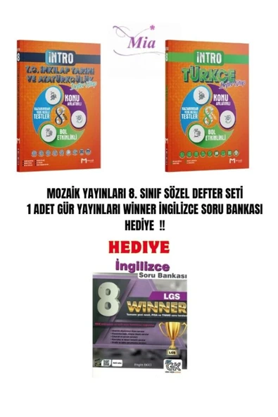 LGS MOZAİK YAYINLARI SÖZEL DEFTER SET - 1