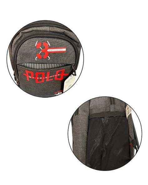 Temel My Polo Sırt Çantası Füme 8815 - 3