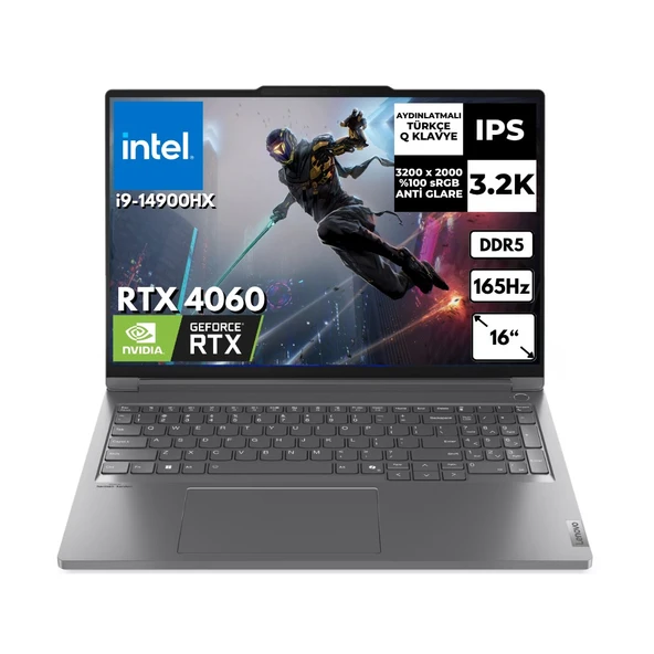Lenovo Thinkbook 16P G5 Irx I9-14900HX 24 GB 4 Tbssd 8gb RTX4060 16" 165Hz 3.2k Freedos Taşınabilir Bilgisayar 21N50024TRAT10