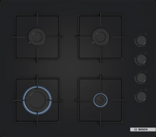 Bosch HBF512BB1T - POP6C6P30O - DWK64PJ60T Siyah Ankastre Set - Resim 3