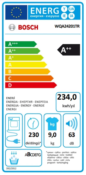 Bosch Serie 4 WQA24201TR 9 KG Isı Pompalı Kurutma Makinesi - Resim 2