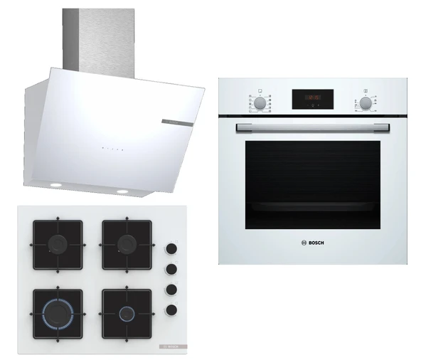 Bosch HBF512BW1T - POP6C2P30O - DWK66PJ20T 3'lü Beyaz Ankastre Set 279 ürün görseli
