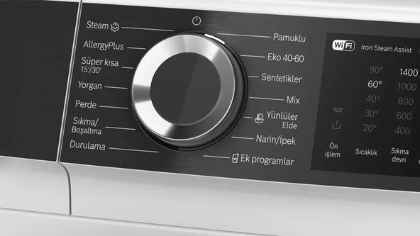 Bosch WGK244Z0TR 9 KG 1400 Devir Çamaşır Makinesi Beyaz - Resim 3