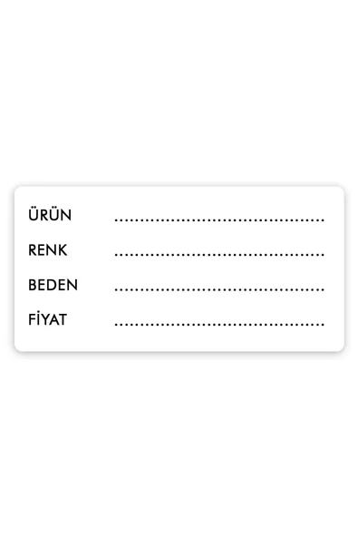 200'lü Kendinden Yapışkanlı Fiyatlandırma ve Stoklama Etiketi - Resim 3