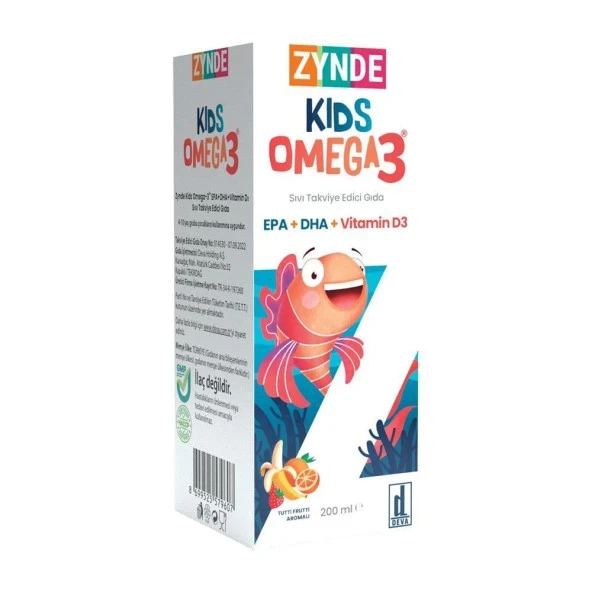 Zynde Kids Omega3 + Vitamin D3 200 ml ürün görseli