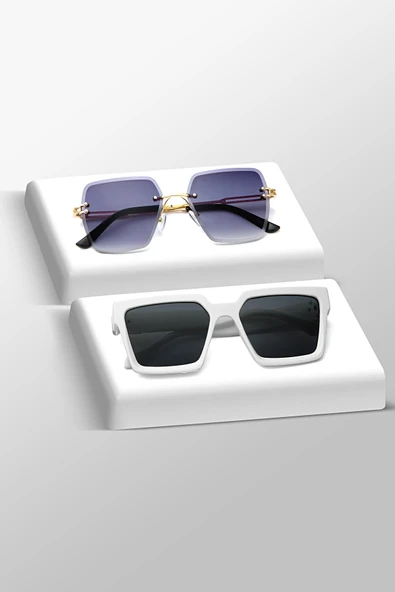 UNISEX GÜNEŞ GÖZLÜĞÜ 2'Lİ SET ürün görseli