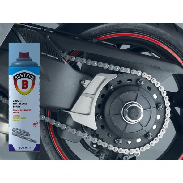 Burtech Zincir Temizleme Sprey 500 Ml Kalıntı Bırakmaz - 2